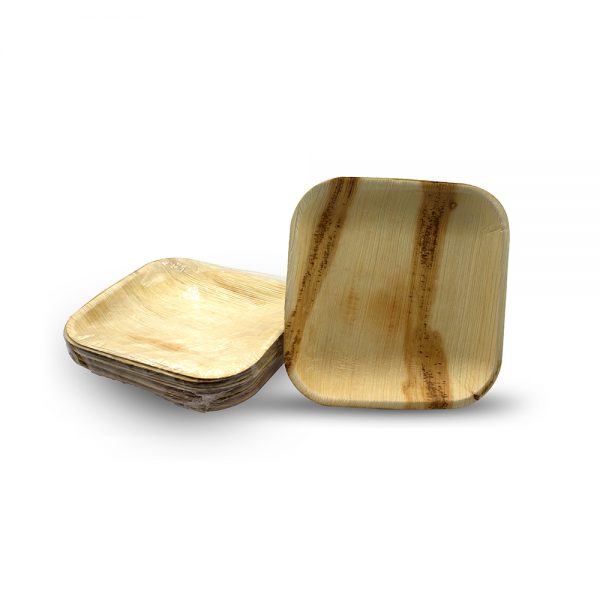 Disposable plates - Areca palm leaf plates square size 7 - eco friendly plates - save the planet