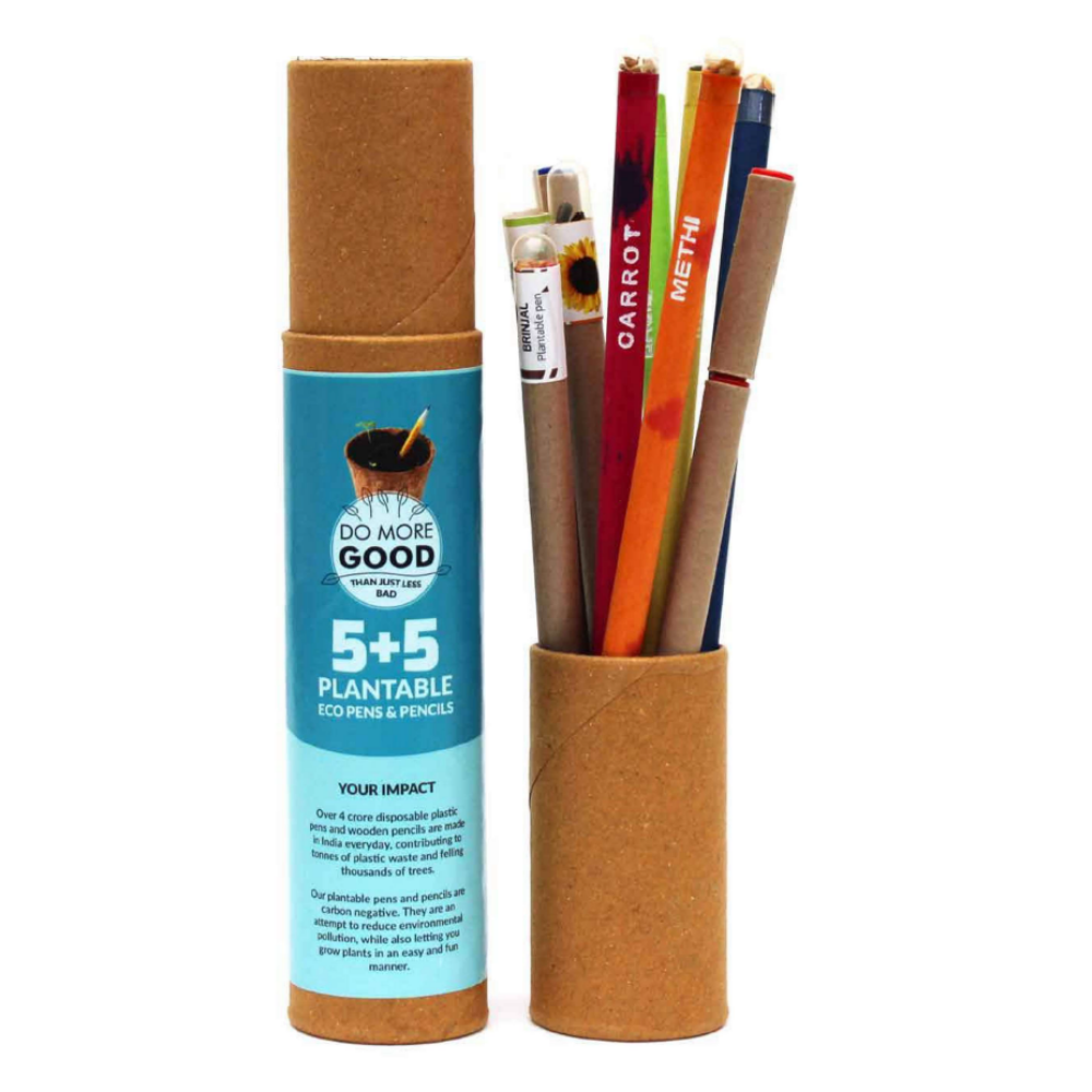 Plantable Eco pen and Pencil Combo, Save The Planet Ecofriendly Stationaries