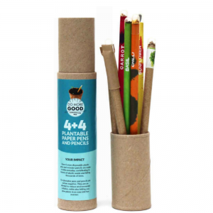 Plantable Paper Seed Pen + Pencil Combo – 4 Plantable Paper Seed Pens and 4 Seed Pencils